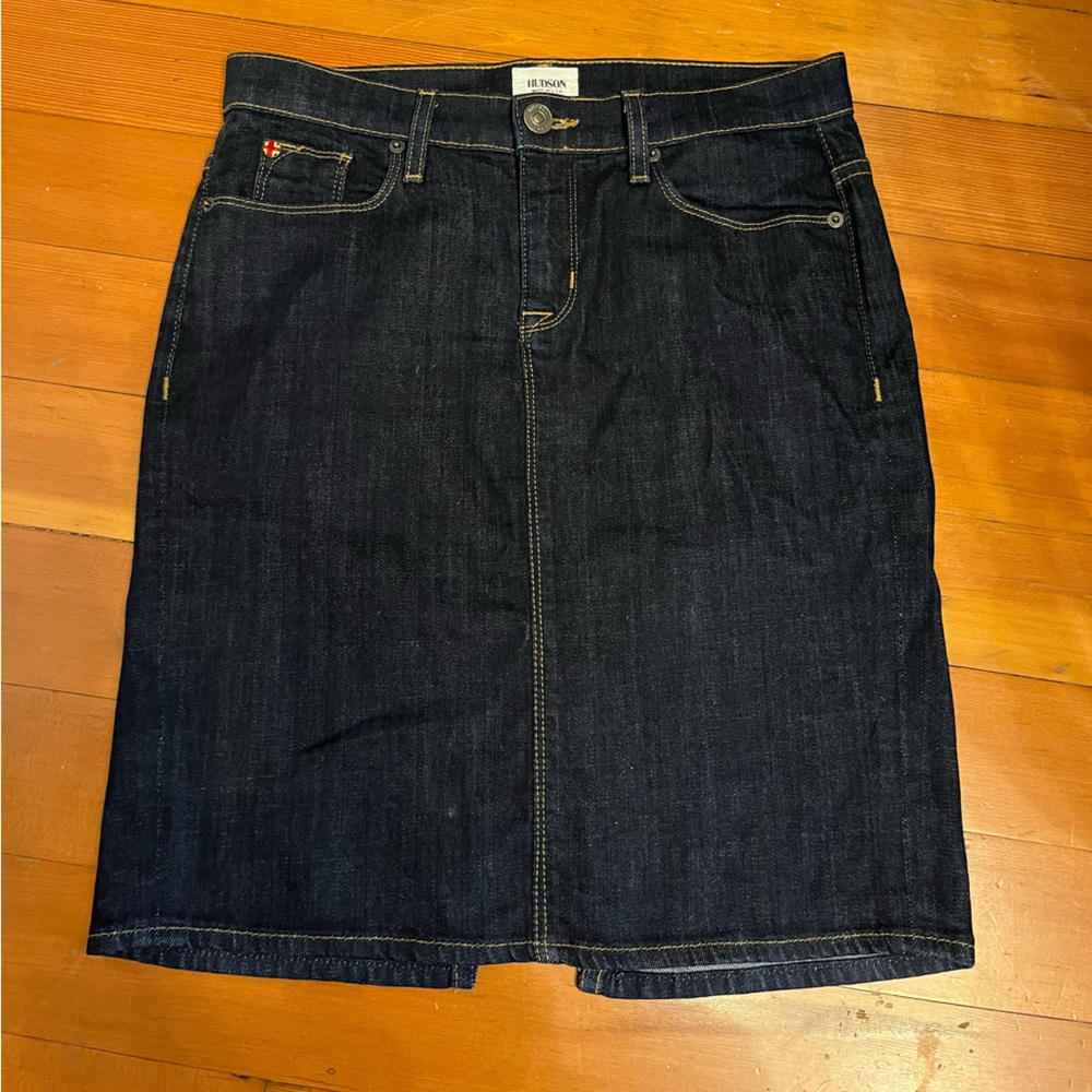 Hudson Dark Wash Denim Pencil Skirt